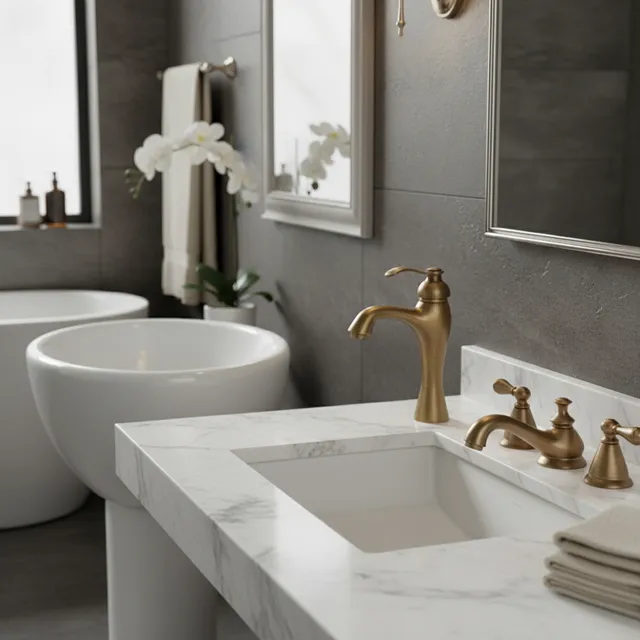 Mitigeur lavabo laiton massif brossé bronze antique…