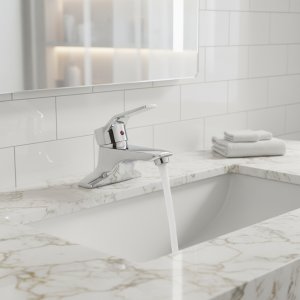 Robinet de salle de bains mélangeur chaud et froid, lavabo à Double trou en cuivre, accessoires de robinet de salle de bains, robinet de toilette, robinet de lavabo