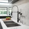 Robinet mural noir pour cuisine
