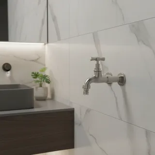Robinet de jardin mural en acier inoxydable 304