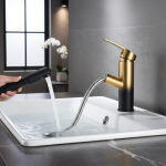 Tuqiu-Robinet d&rsquo;hôtel noir moderne, robinet de ark, or brossé, dégrad, chrome, chaud et froid, nouveau