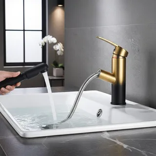 Mitigeur lavabo monocommande noir mat contemporain cylindrique poignée…
