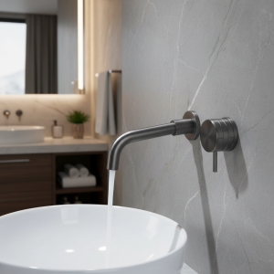 AITANA-Plan de salle de bain de luxe en laiton et dégradbrossé, design intégré simple, double trou, bassin d’eau chaude et froide, centre commercial AITANA-Plan de salle de bain de luxe en laiton et dégradbrossé, design intégré simple, double trou, bassin d’eau chaude et froide, centre commercial