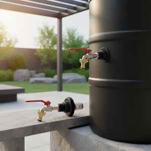 Robinet en alliage de cuivre avec accessoires de séparation, Kit de robinet de baril de pluie en PVC pour adaptateur de Drainage d’aquarium et de bétail Robinet en alliage de cuivre avec accessoires de séparation, Kit de robinet de baril de pluie en PVC pour adaptateur de Drainage d’aquarium et de bétail