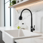 Baokemo robinet de cuisine 304 évier en acier inoxydable tuyau Flexible eau froide deux Modes robinet évier robinet mural filetage G1/2 pouces