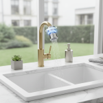 Évier de Cuisine en Laiton, T-shirts d&rsquo;Eau, Comcussion à Grand Angle, 2 Fonctions, Aérateur, Filtre de Résubdivision, Buse Mixte 24mm