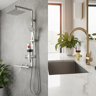 Vanne de mélange thermostatique en laiton
