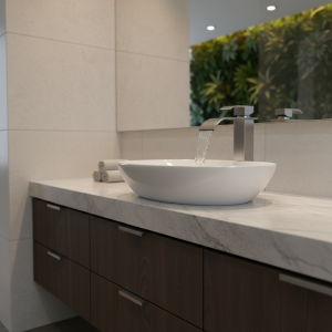 Robinet cascade en acier inoxydable 304, brossé chaud et froid, lavabo de comptoir de salle de bains, robinet mixte, robinets de salle de bains Robinet cascade en acier inoxydable 304, brossé chaud et froid, lavabo de comptoir de salle de bains, robinet mixte, robinets de salle de bains