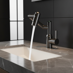 Robinet de lavabo LED à affichage numérique 360 °   Pulvérisateur à jet multifonction rotatif, mélangeur d&rsquo;évier d&rsquo;eau chaude et froide, robinet de lavage pour salle de bains