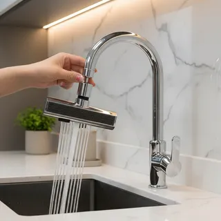 Embout mousseur aerateur robinet cuisine tete rectangulaire chrome…