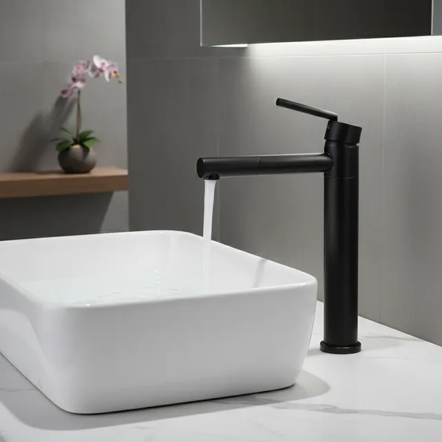 Robinet de lavabo de salle de bains rotatif à 360 degrés