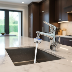 Robinet de cuisine en acier inoxydable, avec Rotation à 360 degrés, pulvérisateur à jet, filtre anti-éclaboussures, évier, accessoire ménager Connecto