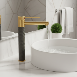 Robinet de lavabo noir, mitigeur d’eau de lavabo de salle de bains, robinet d’évier d’eau chaude et froide, robinet de salle de bains, robinet en or brossé Robinet de lavabo noir, mitigeur d’eau de lavabo de salle de bains, robinet d’évier d’eau chaude et froide, robinet de salle de bains, robinet en or brossé