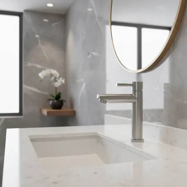 Robinet de lavabo 1/2 pouces en acier inoxydable 304
