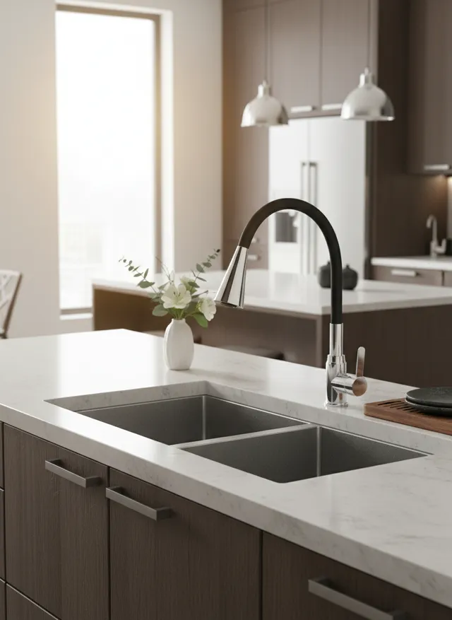 Mitigeur cuisine monocommande bec pivotant 360 douchette…