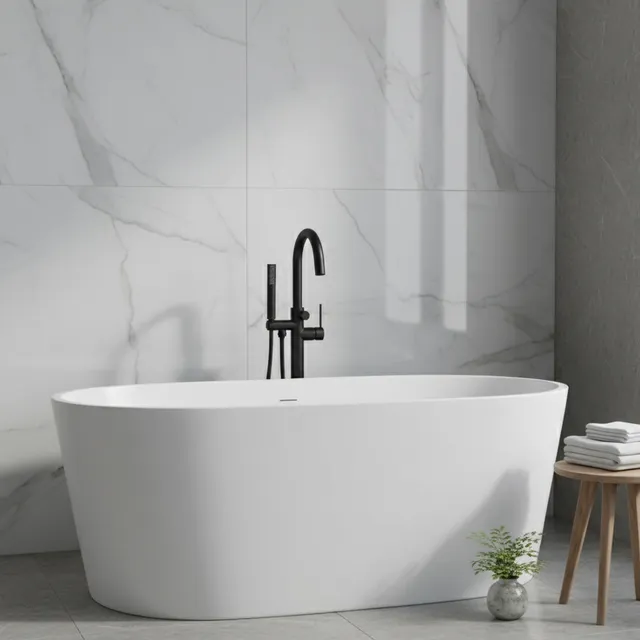 HOBathtub en laiton noir avec pommeau de douche