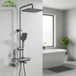 Système d&rsquo;Affichage Numérique Intégré à LED Blanche, Design Minimaliste, Touche de Piano, Fonction HO4, Douche de Bidet, Montage Mural