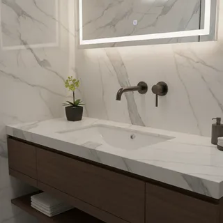 Robinet de lavabo à poignée unique en bronze support de contrôle vanne…