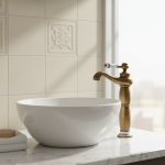 Robinet de salle de bains en laiton Vintage, mitigeur de lavabo en cuivre Antique, robinet d&rsquo;évier de lavage d&rsquo;eau chaude et froide, trou unique YT-5085