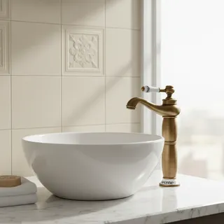 Robinet de salle de bains en laiton Vintage