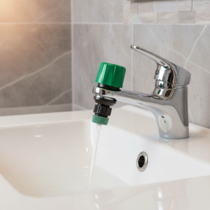 Robinet mitigeur d&rsquo;eau chaude/froide pour lavabo de cuisine, salle de bains, robinet de Conversion en plastique, connecteur réutilisable, connexion rapide/Type de mamelon 1 pièce