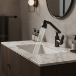 1080 ° Robinet de lavabo mécanique rotatif pour salle de bains, bras universel, cuisine, robinet d&rsquo;eau chaude et froide, évier