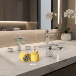 Cartouche de robinet de mélangeur d&rsquo;eau 35mm/40mm, 1 pièce, noyau de Valve de bobine en céramique, cuisine salle de bains, lavabo, pièces de réparation