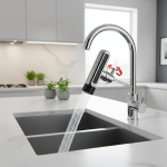 Robinet de cuisine à 6 modes, cascade, tête de pulvérisation, diffuseur, buse d&rsquo;économie d&rsquo;eau, mélangeurs, connecteur de robinet, accessoires de robinet, barboteur