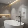 Robinet de baignoire cascade de salle de bains blanc… – vue 1
