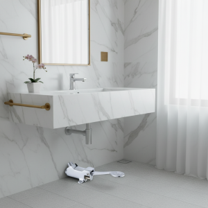 1PC interrupteur contrôle par pied robinet pédale Valve laiton bassin robinet unique froid robinet hôpital hôtel pédale robinet d&rsquo;eau