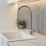 Robinet de cuisine en Nickel brossé à ressort