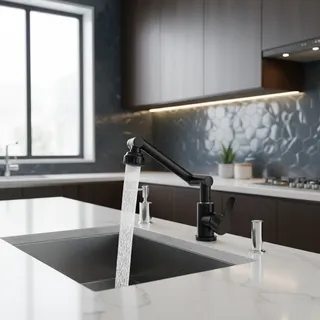 Robinet de cuisine Robinet d'évier de cuisine en acier inoxydable 1080…