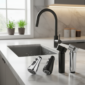 Fonctionne de filtre de robinet, évier de cuisine, douche, filtre d&rsquo;évier, buse extractible, salle de bains, toilettes, tête de robinet de cuisine