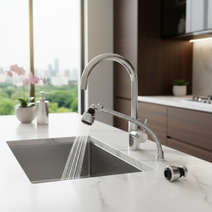 Robinet d&rsquo;évier 2 Modes, Rotation à 360 degrés, Tube d&rsquo;extension de filtre, robinet d&rsquo;économie d&rsquo;eau de douche, Gadgets de cuisine universels, accessoires