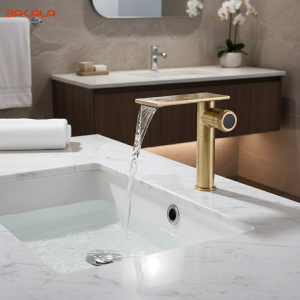 Robinet pour lavabo de Salle de Bain avec Cascade, Article de Baignoire en Laiton, Mélangeur d’Eau Chaude et Froide, Accessoire de Lavabo sur Socle Robinet pour lavabo de Salle de Bain avec Cascade, Article de Baignoire en Laiton, Mélangeur d’Eau Chaude et Froide, Accessoire de Lavabo sur Socle