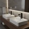 Quyanre robinet de lavabo cascade noir mat…