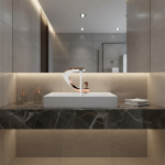 Robinet en laiton pour évier de centre commercial, eau chaude et froide, monté sur le pont, or rose, blanc, noir