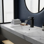 Lavabo cascade en acier inoxydable, robinet haut et bas noir, lavabo de toilette chaud et froid, salle de bains maison