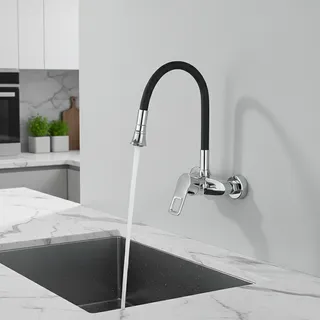 Robinet d'évier de cuisine chromé