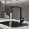 Robinet d'évier de cuisine extractible noir
