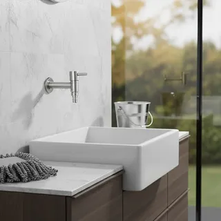 Robinet de jardin extérieur brossé en acier inoxydable 304