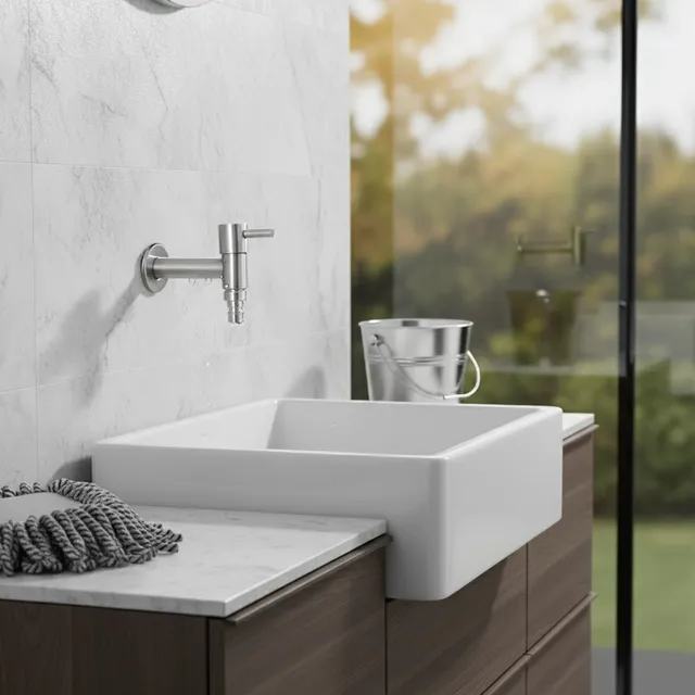 Robinet de jardin extérieur brossé en acier inoxydable 304