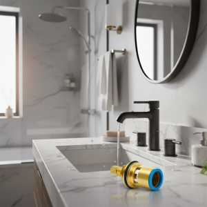 Noyau de valve de robinet en céramique en laiton, noyau intérieur de cuisine et de salle de bains, robinet universel à ébullition rapide chaud et froid unique