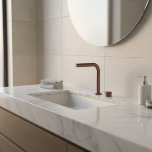 Robinet de salle de bains séparé, hauteur et largeur de lavabo, mitigeur de lavabo, robinet de lavabo froid et chaud à commande rotative à poignée unique