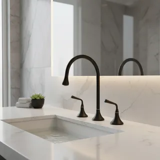 Becola Robinet de lavabo de salle de bain avec double poignées et…
