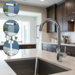 Robinets de cuisine cascade 4 en 1, robinet d&rsquo;évier de cuisine avec pomme de douche pivotante universelle, robinet rotatif à 360 degrés résistant aux éclaboussures