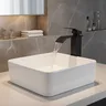 Robinet lavabo cascade noir mat inox mitigeur mono… – vue 1