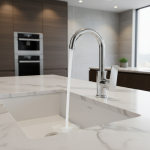 Robinet de salle de bains, lavabo d&rsquo;eau chaude et froide domestique 2 en 1, lavabo universel pour lavabo de légumes, robinet d&rsquo;eau chaude et froide