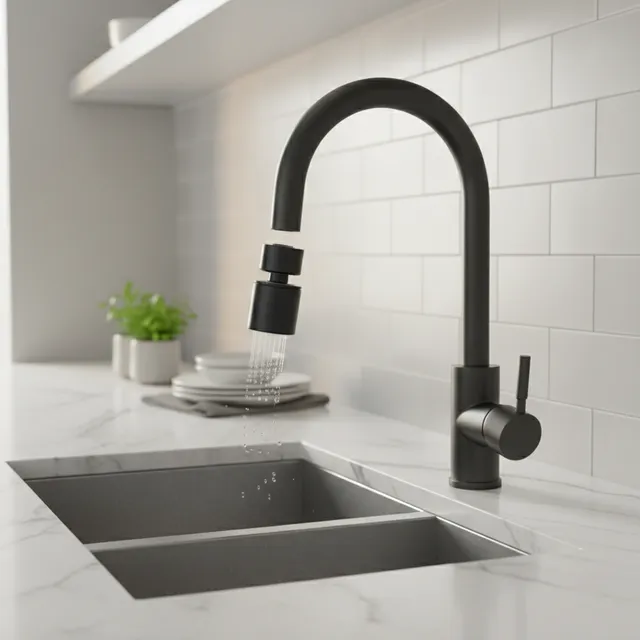 Buse de robinet de lavabo à 2 modes en laiton