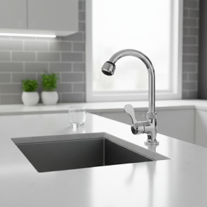 Robinets d&rsquo;évier à levier unique pour centre commercial d&rsquo;eau froide, Robinets de cuisine, Robinets à ouverture rapide, Robinets d&rsquo;évier résistants à 360, Bec à percussion pour la maison